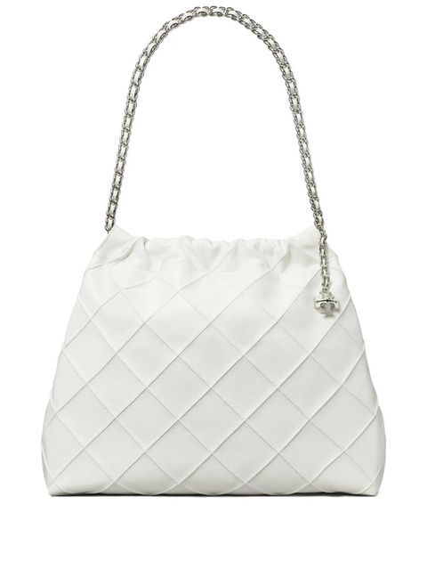 Tory Burch Fleming distressed tote bag - White - zdjęcie produktu nr 1