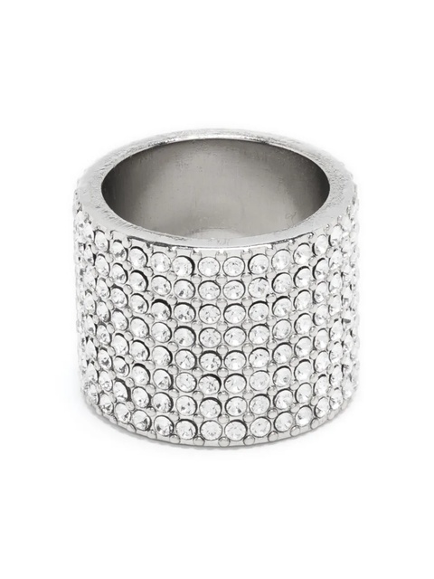 Amina Muaddi Rih crystal-embelished ring - Silver - zdjęcie produktu nr 2