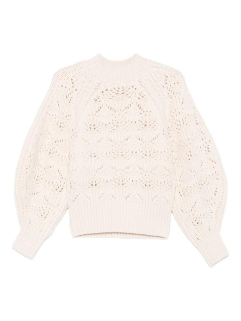 ZIMMERMANN leaf-pattern high-neck sweater - Neutrals - zdjęcie produktu nr 1