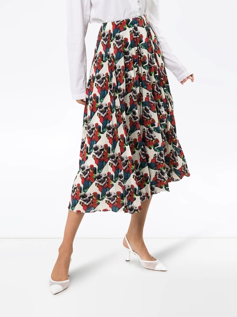Valentino Garavani x Undercover Lovers print pleated skirt - AM0 MULTICOLOURED - zdjęcie produktu nr 2