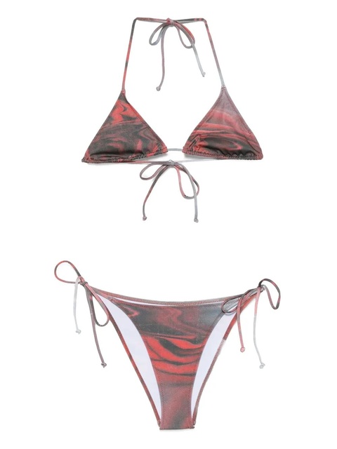 Jean Paul Gaultier Blurry Roses triangle bikini - Red - zdjęcie produktu nr 1