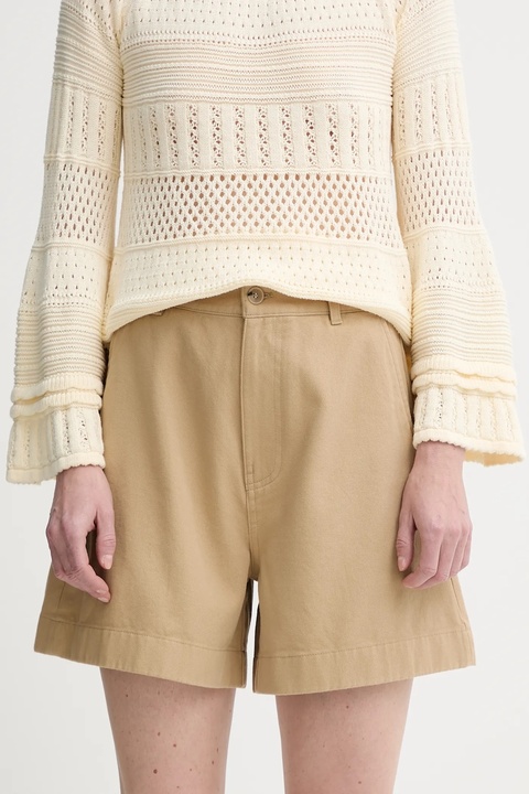 Filippa K szorty bawełniane damskie kolor zielony gładkie high waist 31423.FK - zdjęcie produktu nr 1
