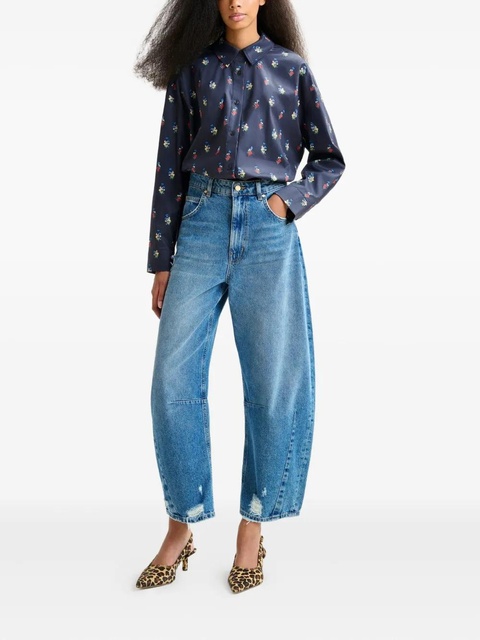 Essentiel Antwerp floral-print beaded shirt - Blue - zdjęcie produktu nr 2
