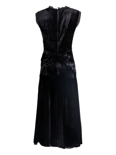 Prada bow-detail velvet dress - Black - zdjęcie produktu nr 2