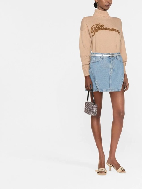 Blumarine logo-intarsia jumper - Neutrals - zdjęcie produktu nr 2