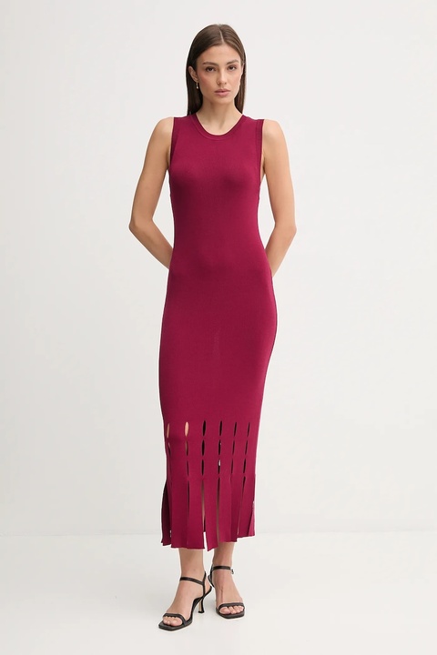 Dkny sukienka kolor bordowy maxi dopasowana P5EUAX20 - zdjęcie produktu nr 1