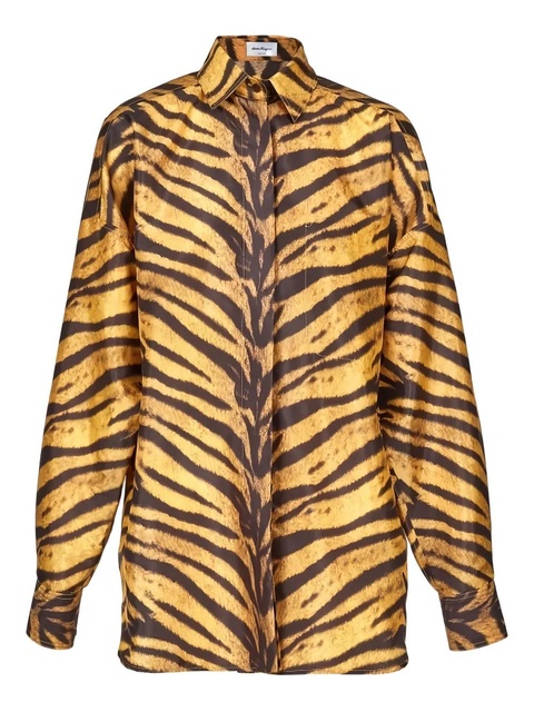 Ferragamo tiger-print long-sleeved shirt - Yellow - zdjęcie produktu nr 1