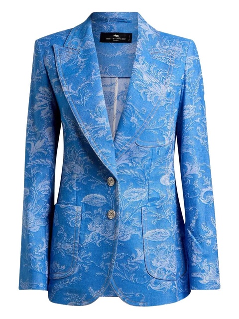 ETRO printed-brocade jacket - Blue - zdjęcie produktu nr 1