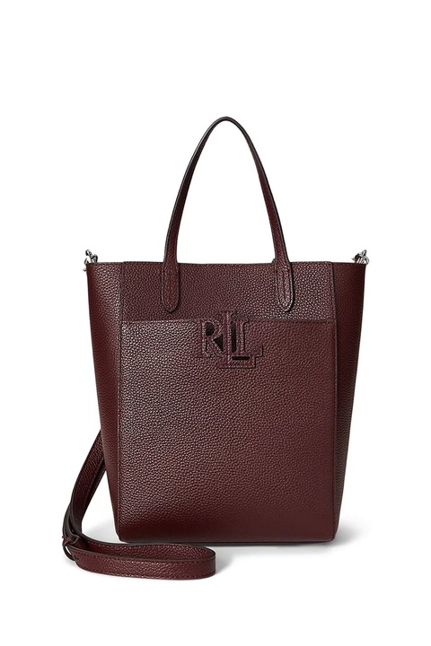 Lauren Ralph Lauren torebka skórzana kolor bordowy 431966760 - zdjęcie produktu nr 1