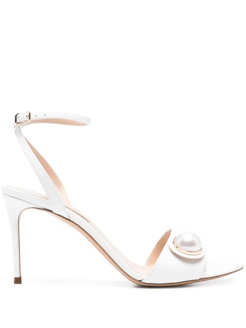 Casadei 90mm leather sandals - White - zdjęcie produktu nr 1