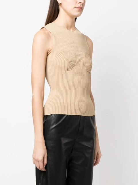 Nanushka shaped-bustier knitted top - Brown - zdjęcie produktu nr 2