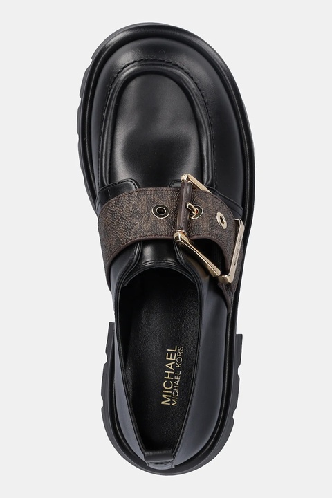 MICHAEL Michael Kors półbuty skórzane Colby damskie kolor czarny na platformie 40F5COFP2L.292 - zdjęcie produktu nr 2