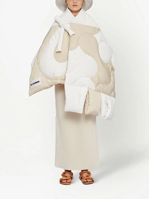 Jil Sander mixed-motif panelled-design scarf - White - zdjęcie produktu nr 2