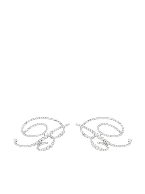 Blumarine logo-plaque earrings - Silver - zdjęcie produktu nr 1