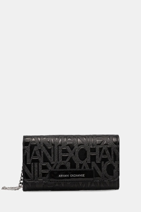 Armani Exchange portfel damski kolor czarny XW000358 AF17290 - zdjęcie produktu nr 1