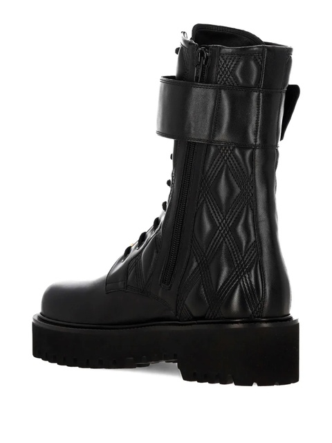 Valentino Garavani VLogo leather combat boots - Black - zdjęcie produktu nr 2