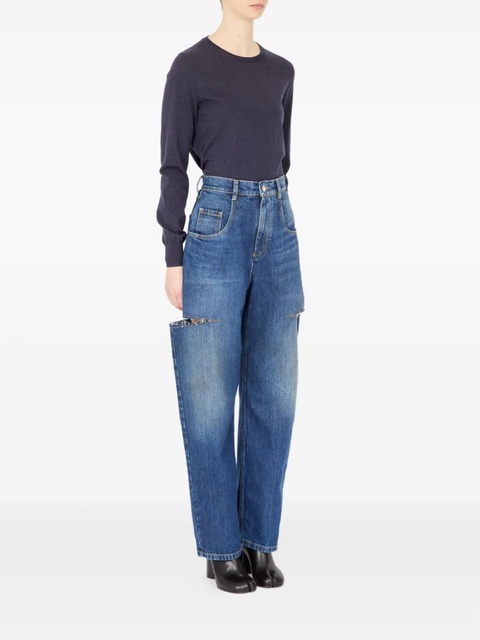 Maison Margiela cut-out jeans - Blue - zdjęcie produktu nr 2