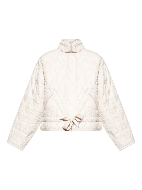 MARANT ÉTOILE Zakiane quilted tie-detail jacket - Neutrals - zdjęcie produktu nr 1