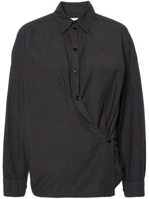 LEMAIRE twist-detail cotton shirt - Blue - zdjęcie produktu nr 1