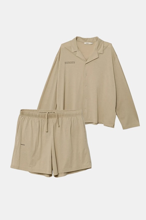 Pangaia piżama bawełniana damska kolor beżowy bawełniana 10002463 - zdjęcie produktu nr 1