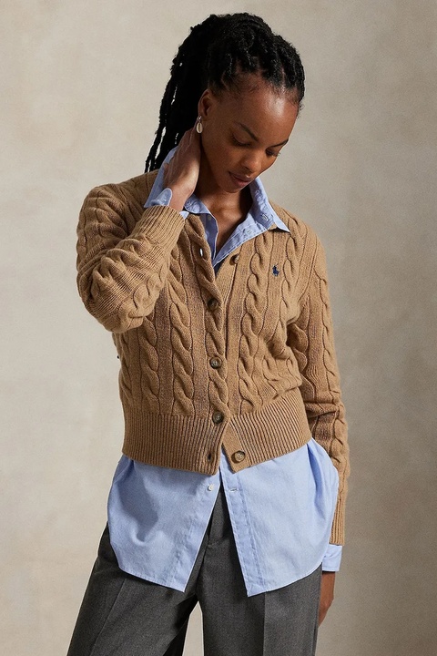 Polo Ralph Lauren sweter damski kolor beżowy 211972104 - zdjęcie produktu nr 1