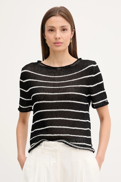 Tommy Hilfiger t-shirt damskie kolor czarny WW0WW46522 - zdjęcie produktu nr 1