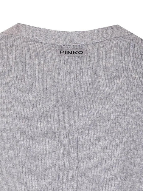 PINKO patch-pocket ribbed cardigan - Grey - zdjęcie produktu nr 2