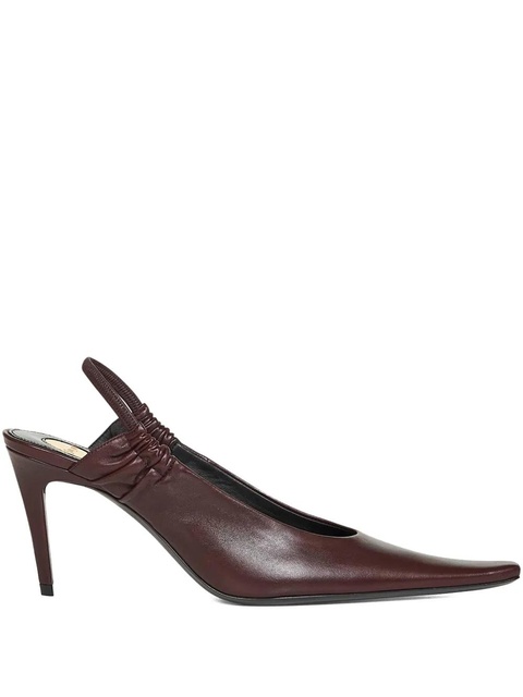 Saint Laurent 75mm Anne-Marie slingback pumps - Red - zdjęcie produktu nr 1