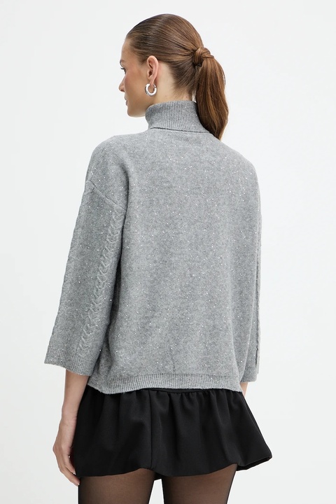 Marella sweter z dodatkiem wełny Emme by Marella damski kolor szary lekki 2525366032200 - zdjęcie produktu nr 1