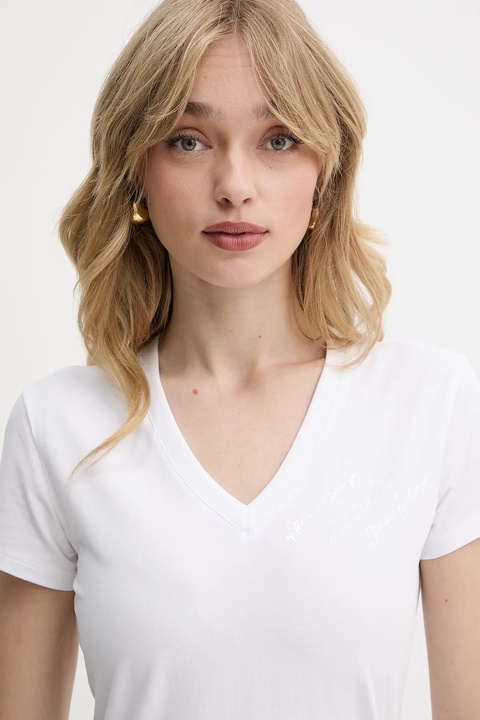 Armani Exchange t-shirt damski kolor biały XW000600 AF10355 - zdjęcie produktu nr 1