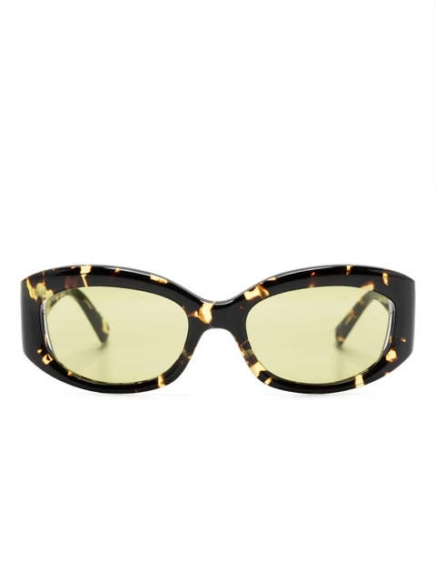 Christopher Esber Davies oval-frame sunglasses - Brown - zdjęcie produktu nr 1