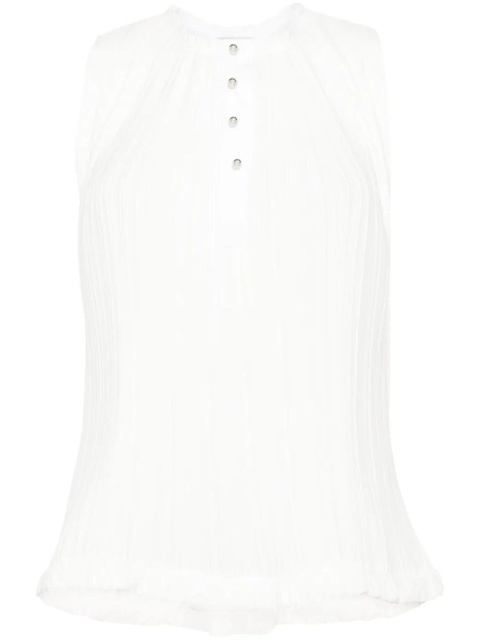 Lanvin sleeveless plissé top - White - zdjęcie produktu nr 1