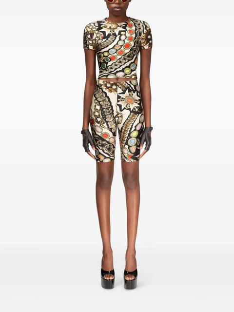 AREA printed cropped t-shirt - Neutrals - zdjęcie produktu nr 2