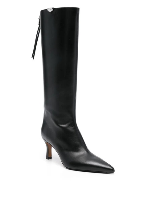 Maje 75mm leather boots - Black - zdjęcie produktu nr 2