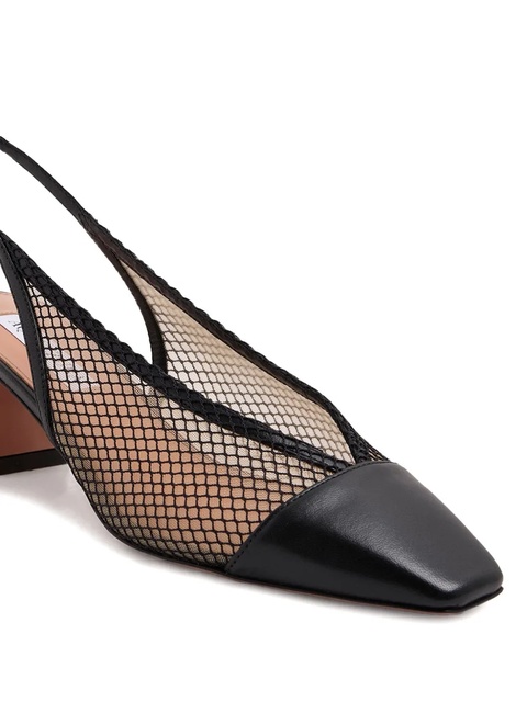 Aquazzura 40mm Margot mesh slingback heeled pumps - BLACK - zdjęcie produktu nr 2