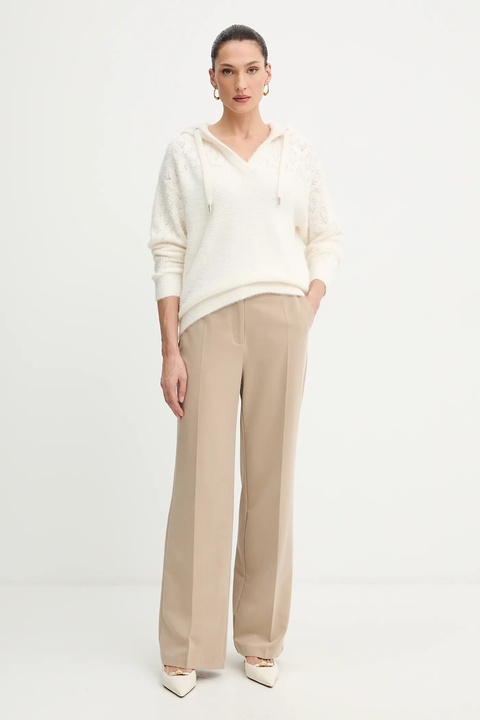 Morgan sweter damski kolor beżowy lekki MBALOU - zdjęcie produktu nr 2