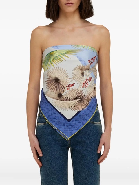 Ferragamo Dure-print silk scarf - Blue - zdjęcie produktu nr 2