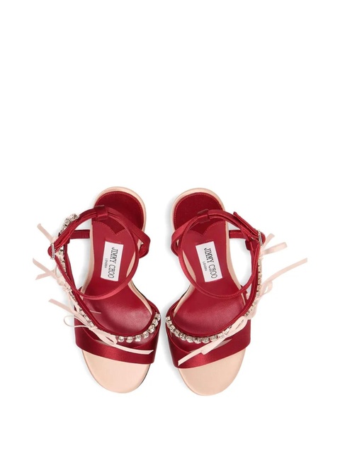 Jimmy Choo 100 mm crystal-embellishment sandals - Red - zdjęcie produktu nr 2