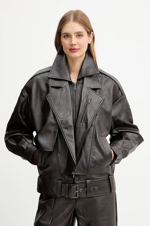 Bardot ramoneska kolor brązowy 59633JB3 - zdjęcie produktu nr 1