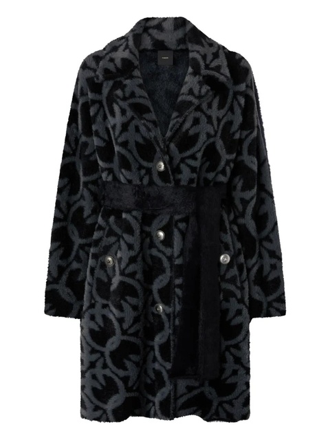 PINKO pattern belted coat - Black - zdjęcie produktu nr 2