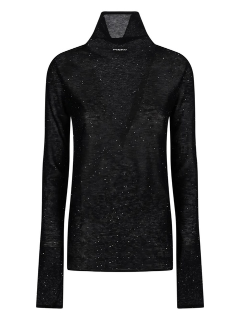 PINKO roll-neck embellished top - Black - zdjęcie produktu nr 2