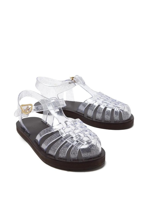Ancient Greek Sandals glitter-embellished jelly sandals - White - zdjęcie produktu nr 2
