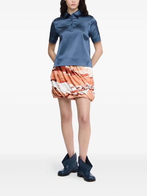 JW Anderson satin polo shirt - Blue - zdjęcie produktu nr 1