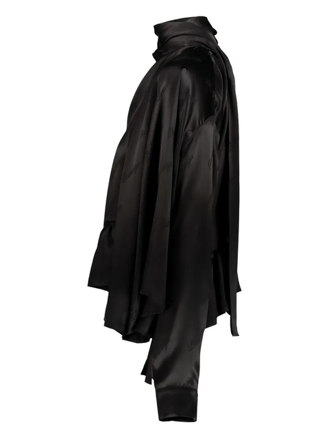 Balenciaga ruffled silk blouse - Black - zdjęcie produktu nr 2