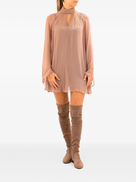 STAUD high-neck mini dress - Neutrals - zdjęcie produktu nr 2