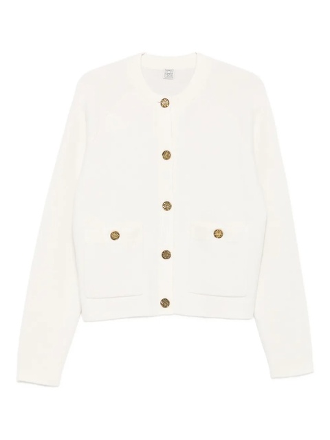 TOTEME patch-pocket buttoned cardigan - White - zdjęcie produktu nr 1