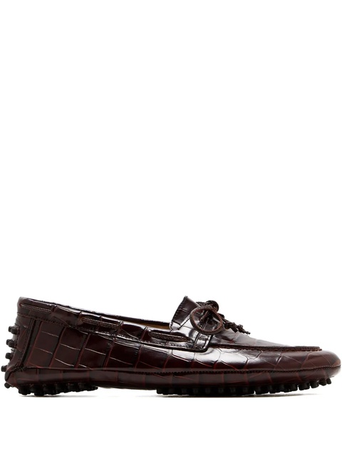 Le Monde Beryl crocodile-effect loafers - BRO COCO BROWN - zdjęcie produktu nr 1