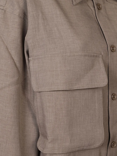 The Frankie Shop double-pocket button-down shirt - Neutrals - zdjęcie produktu nr 2
