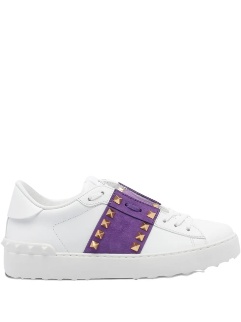 Valentino Garavani Rockstud Untitled suede-panel sneakers - White - zdjęcie produktu nr 1