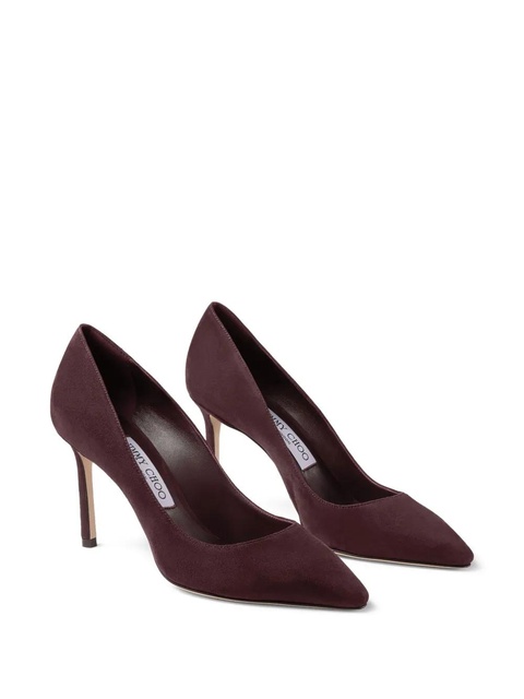 Jimmy Choo 85mm Romy pointed-toe suede pumps - Red - zdjęcie produktu nr 2